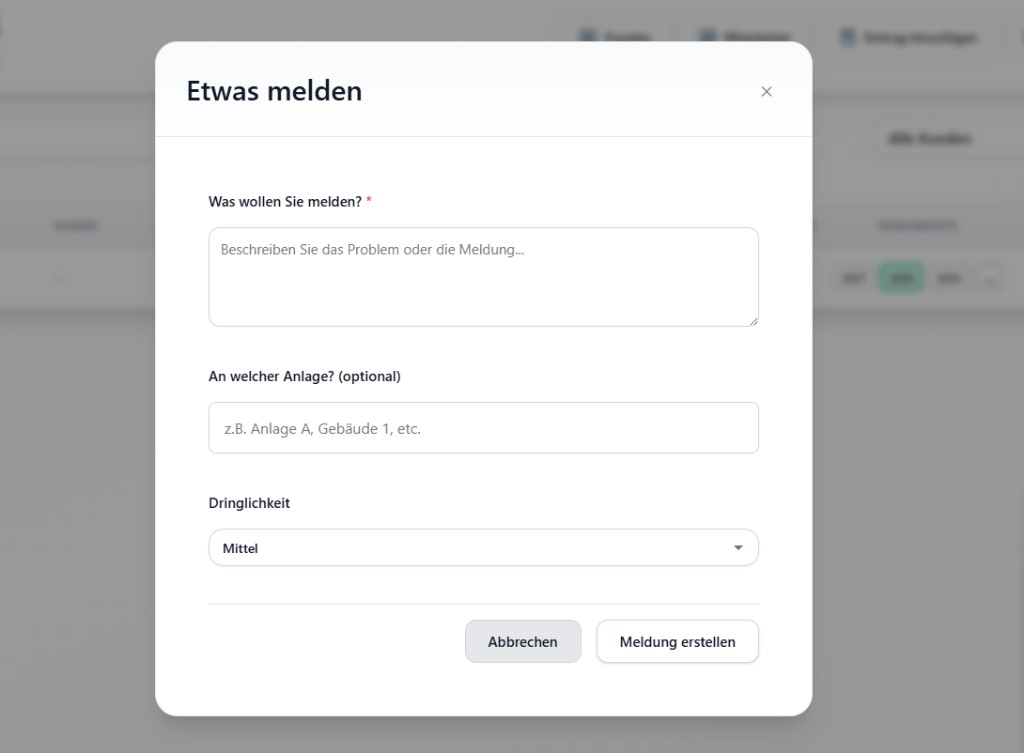 Serviceplan24 Störungsmeldung – Meldung direkt an den Dienstleister übermitteln